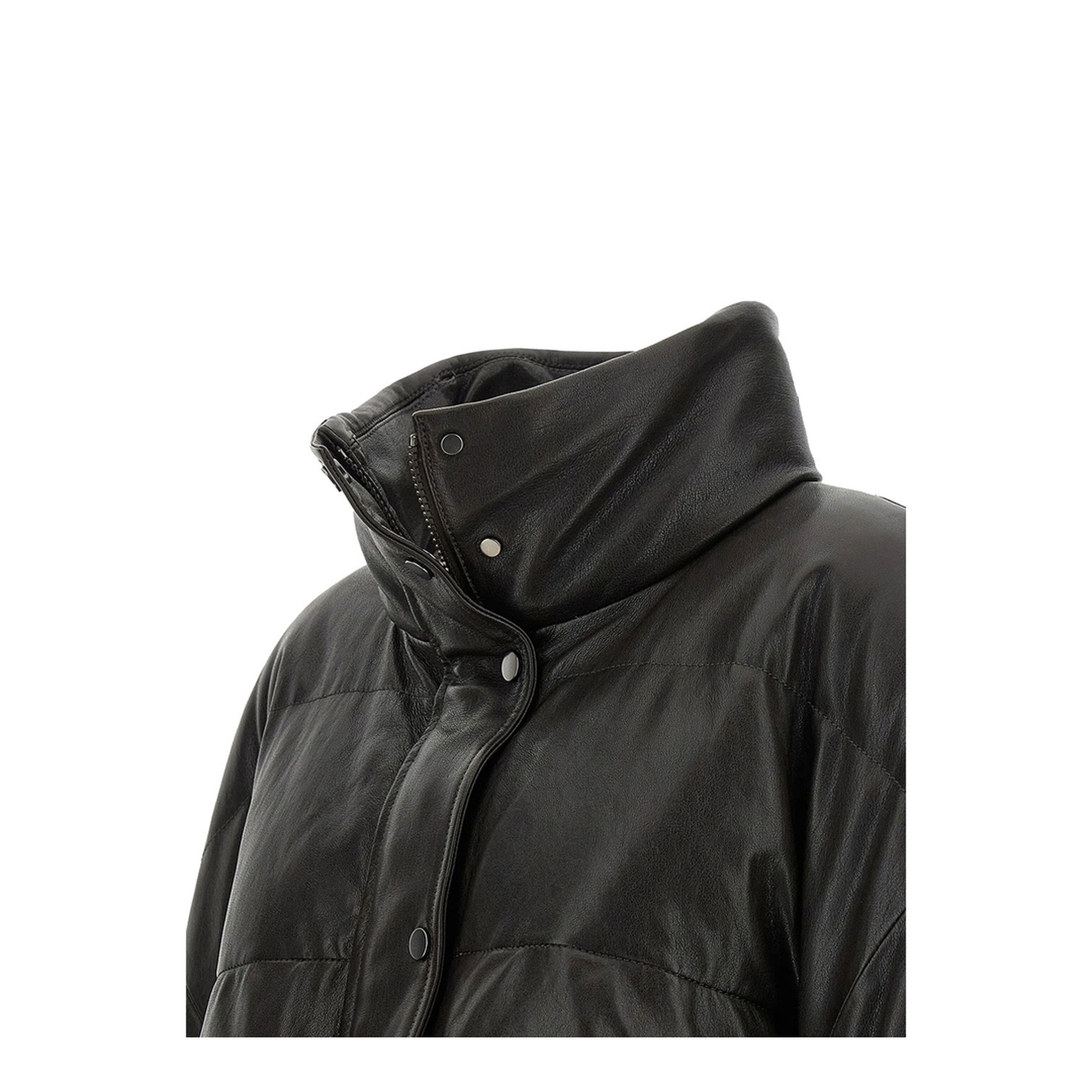 Padded Leather Jacket - Image 4