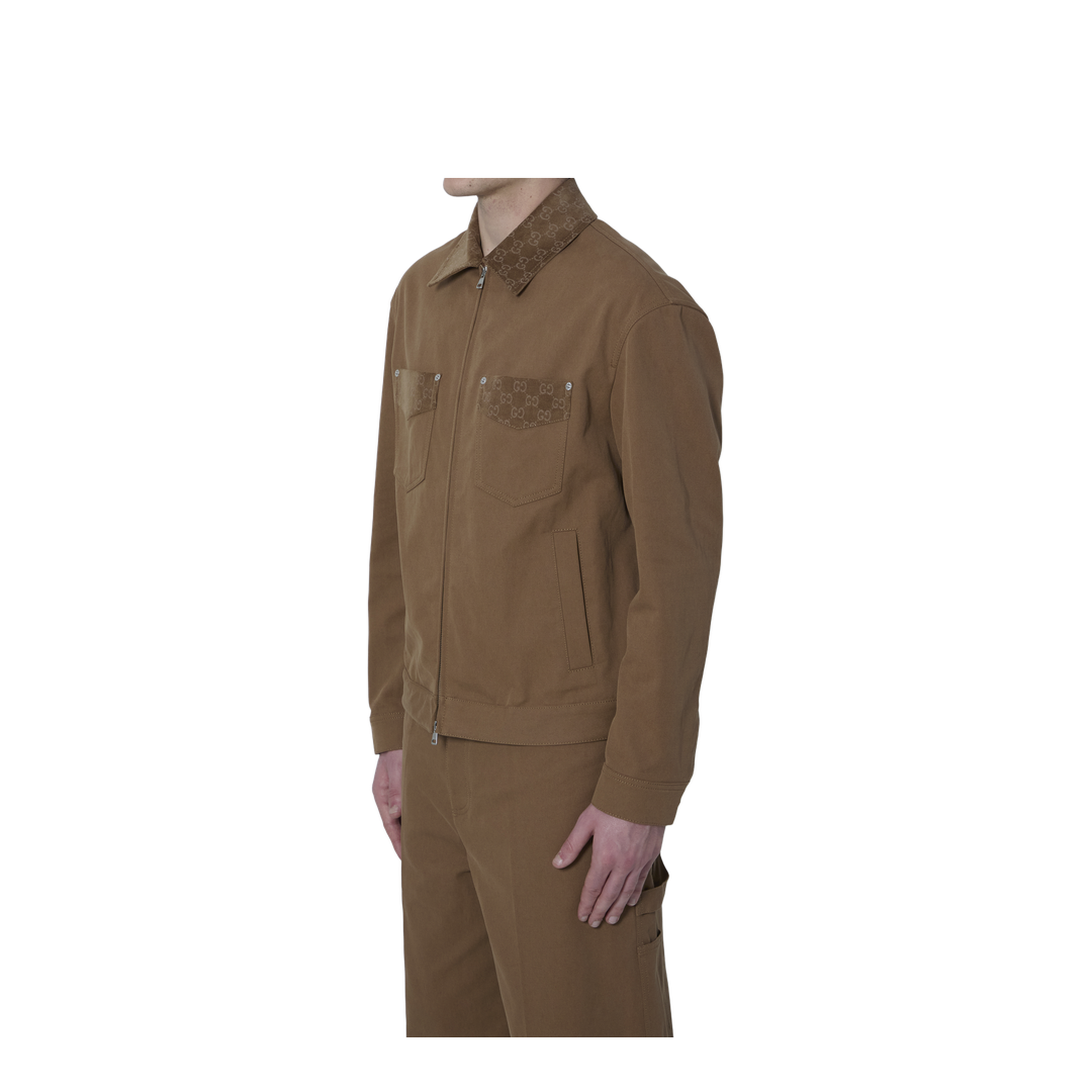 Jacket with Zipper and Collar - Image 2
