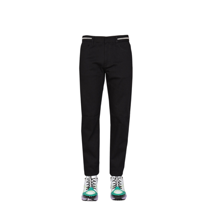 Slim Fit Jeans with Metallic Details - Image 1