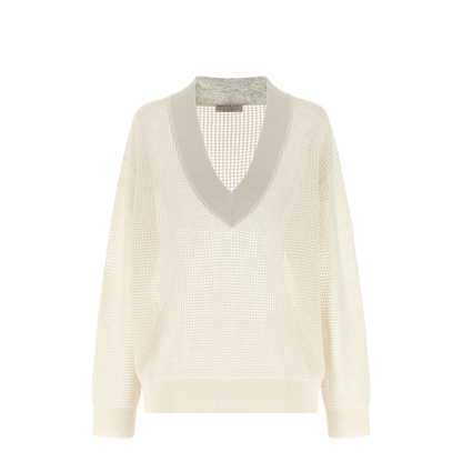 Women's Knitted Sweater White - Image 1