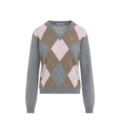 Argyle V-Neck Sweater - Image 2