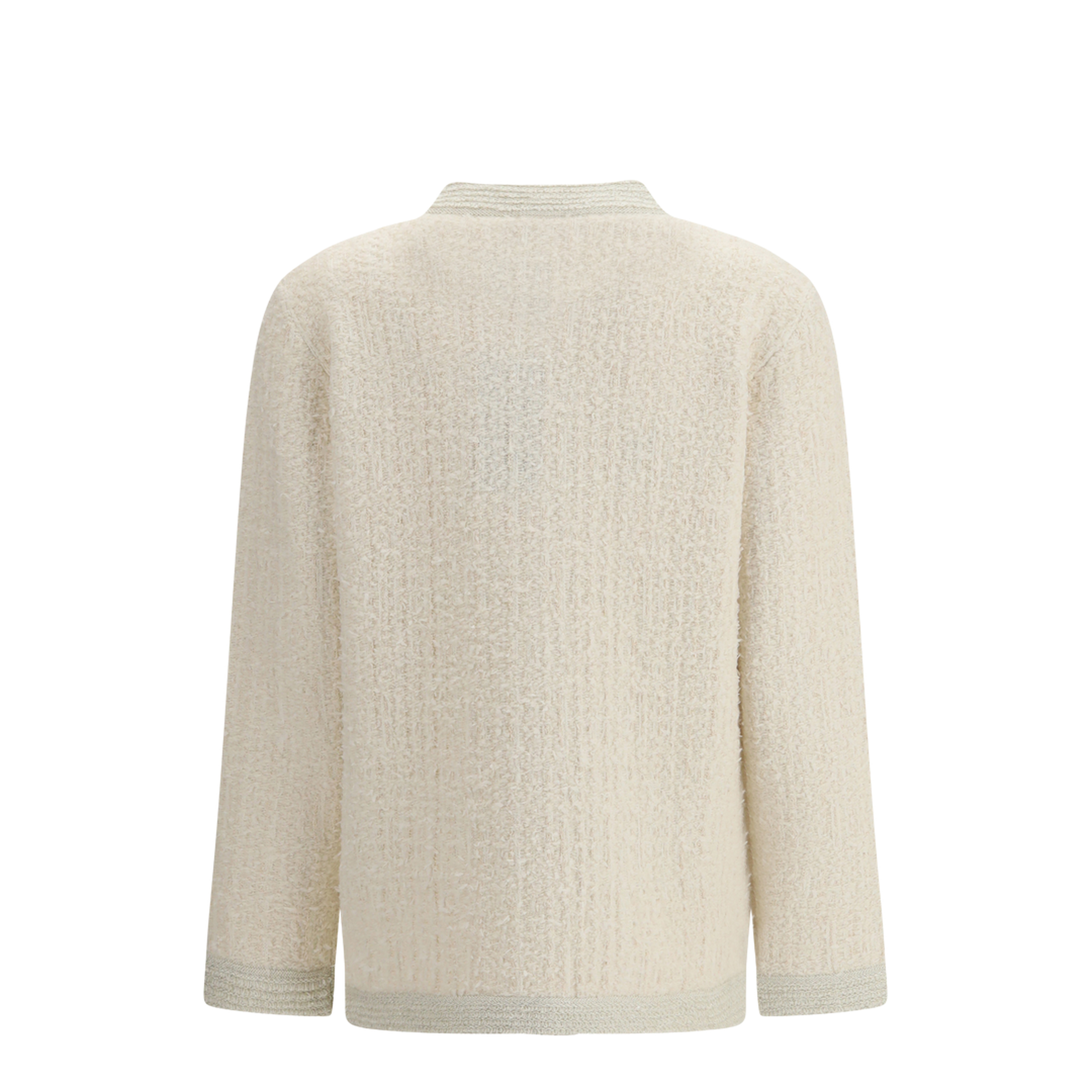Bouclé Lamé Wool Cardigan - Image 2