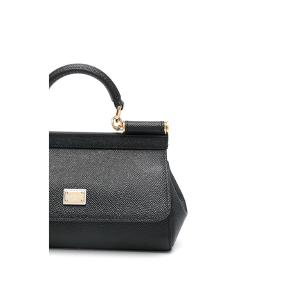 Sicily Small Calf Leather Top-Handle Bag - Nero - Image 4