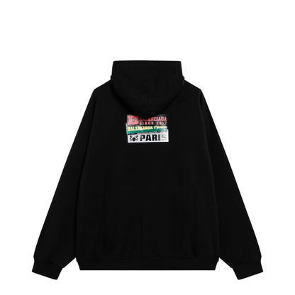 Black Hoodie with Logo Print - Image 2