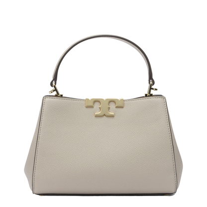 Eleanor Pebble Mini Satchel Bag Leather Beige - Image 1