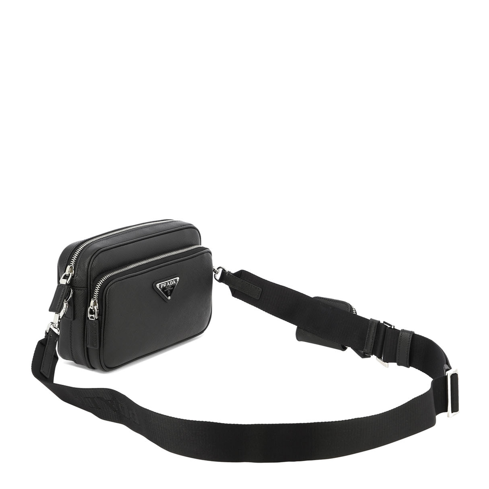 Black Leather Crossbody Bag - Image 2