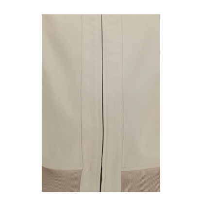 Zip Bomber Jacket in Silk Poplin - Image 3