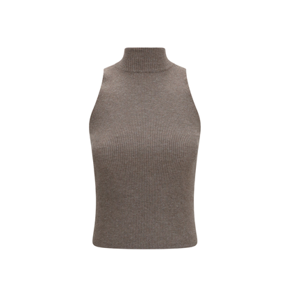 Sleeveless Turtleneck with Luminous Details - Image 1