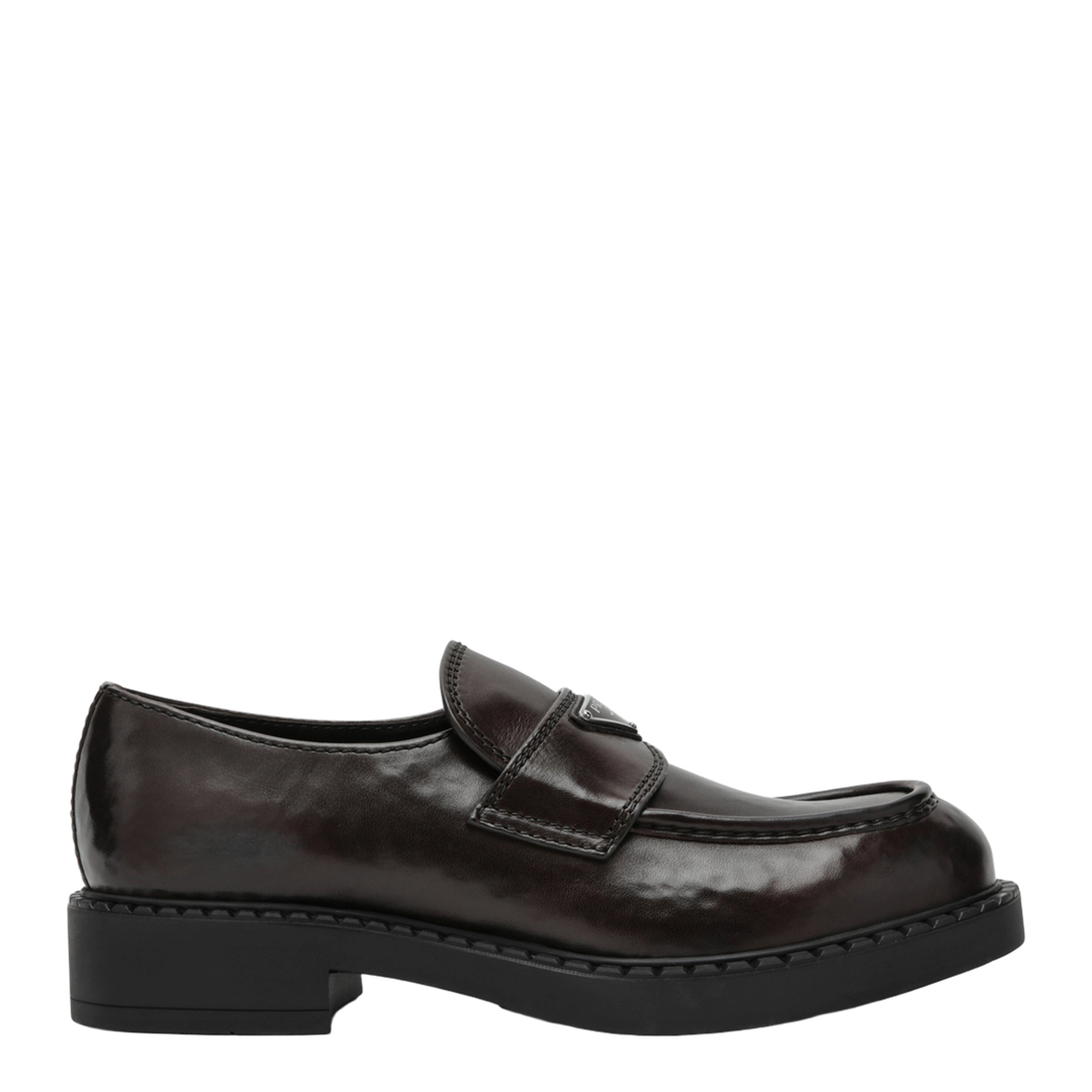 Chocolate Leather Loafers in Brown Leather - Image 1