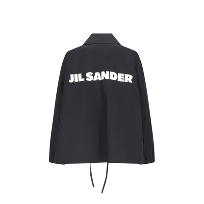 Single-breasted Logo Jacket - Black - Image 5