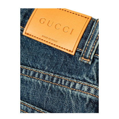 Ju Pants Eco Washed Denim Dark Blue Mix - Image 3