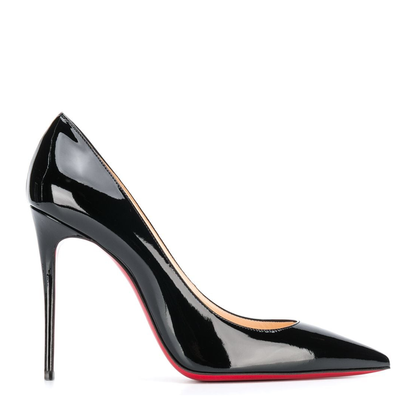 Black Patent-Leather Stiletto Pumps - Image 1