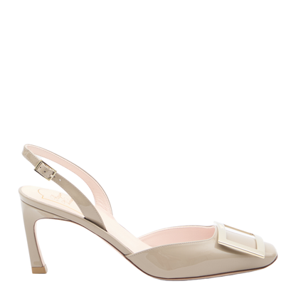 Trompette Metal Slingback Pumps - Image 1