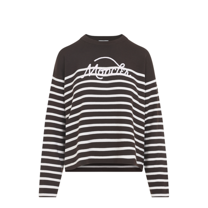 Striped Logo Knit Sweater - Image 2