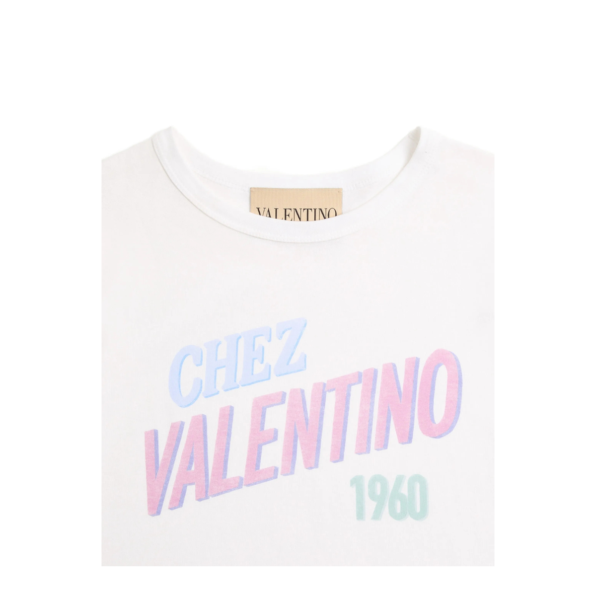 White Cotton T-Shirt With Logo Print - Image 7