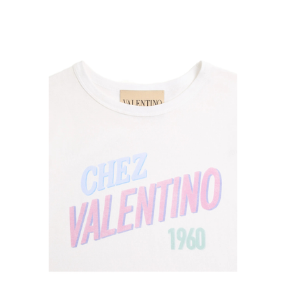 White Cotton T-Shirt With Logo Print - Image 7