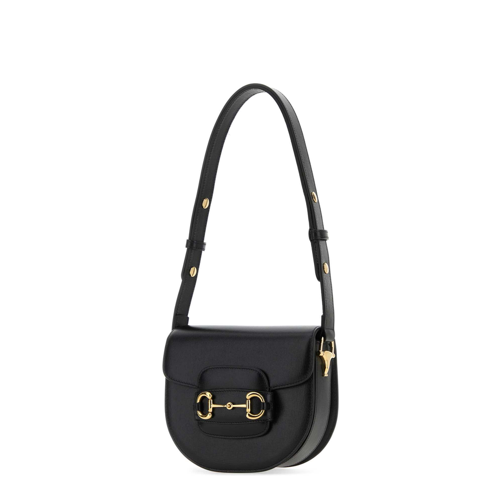 Horsebit 1955 Small Leather Soft Shoulder Bag - Black - Image 1