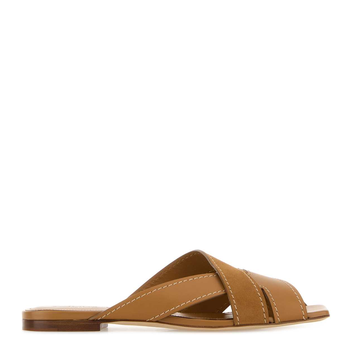 Smooth and Suede Leather Slides - Image 1