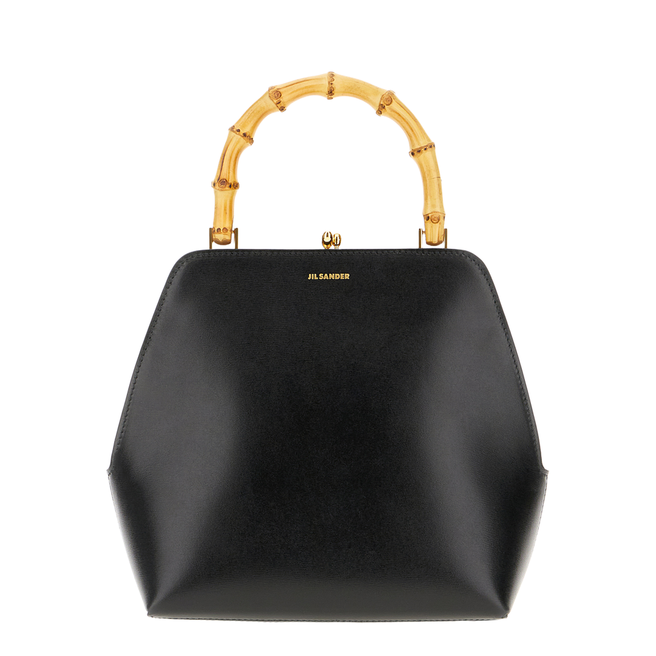 Black Leather Goji Handbag - Image 1
