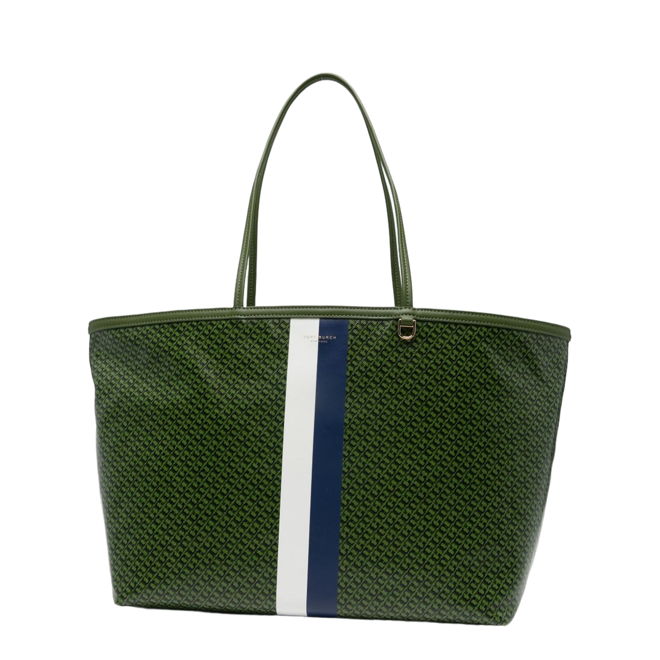 Racer Coated Canvas Tote - Green - Image 1