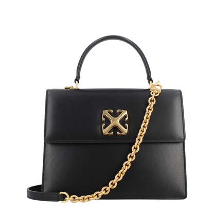 Black Leather Jitney 2.8 Handbag - Image 1