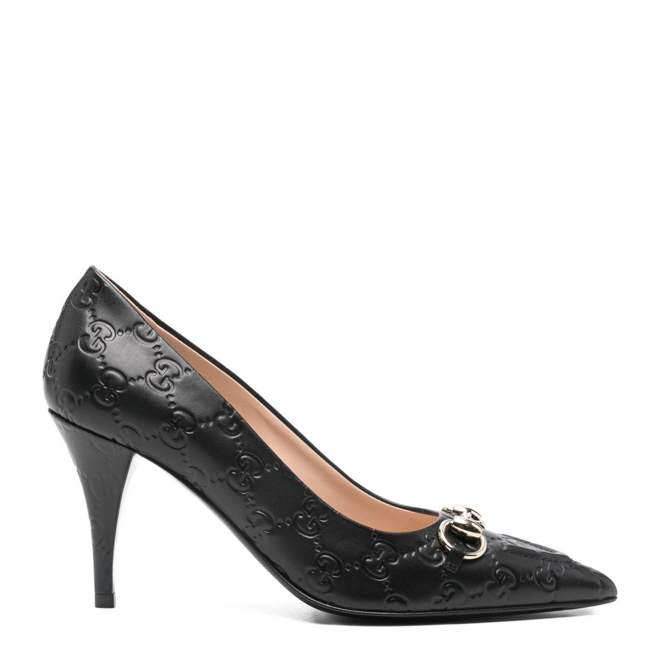 Black Leather Pumps with Horsebit - Image 1