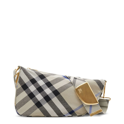 Medium Shield Checkered Crossbody Bag - Image 1