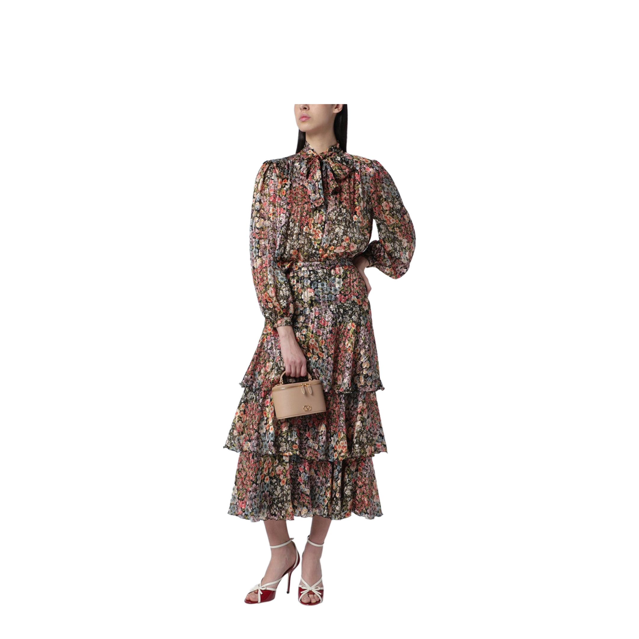 Vlogo Signature Mini Vanity Bag in Sand Pink Grained Calfskin - Image 2