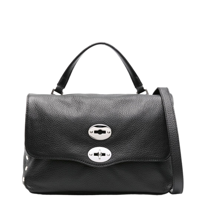 Postina Daily Small Calfskin Top-Handle Bag - Nero - Image 1