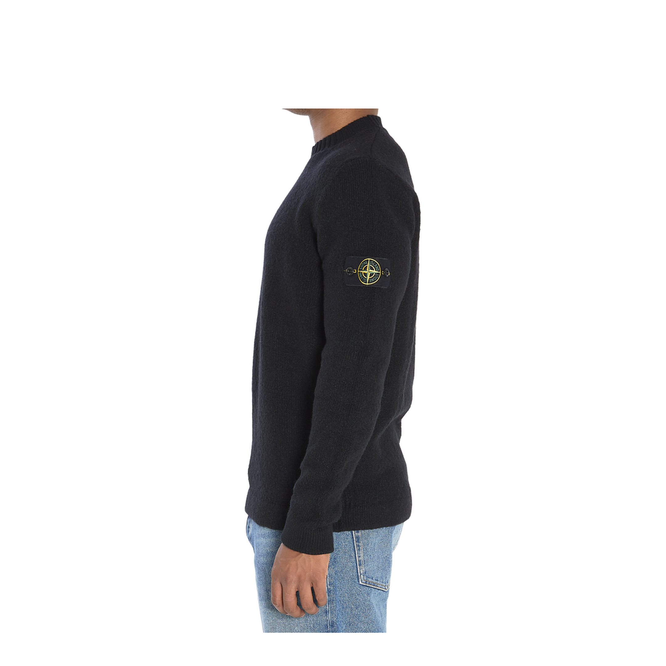 Crew Neck Sweater with Brushed Texture - Image 3