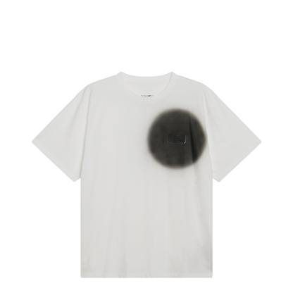 White T-Shirt With Spray Print - Image 1