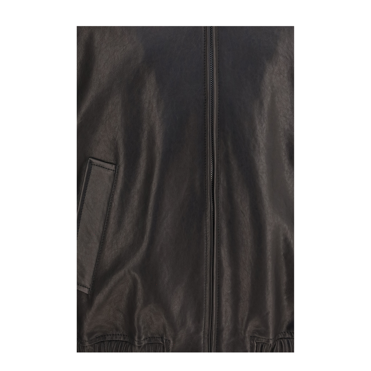 Leather Zip Jacket - Image 3