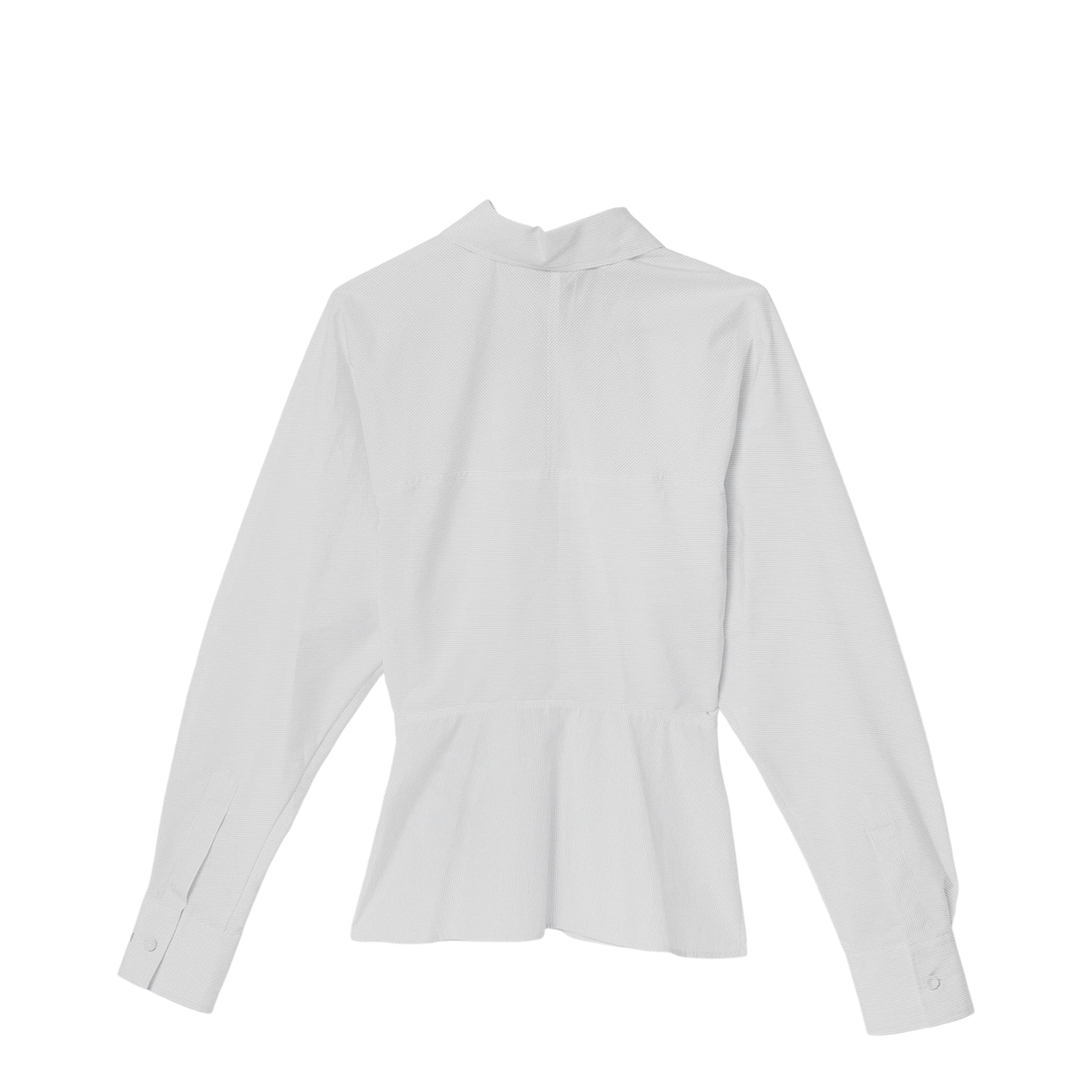 White Striped Cotton Shirt - Image 2