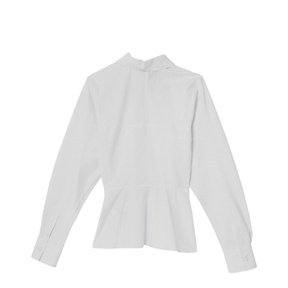 White Striped Cotton Shirt - Image 2