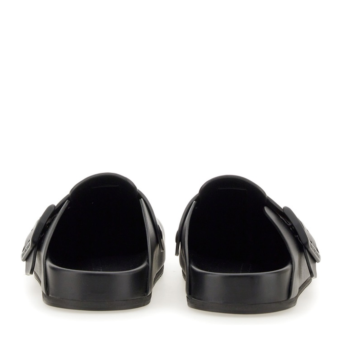 Balenciaga Black Sunday Clogs with Logo Strap - Image 3