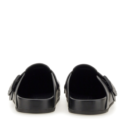 Balenciaga Black Sunday Clogs with Logo Strap - Image 3