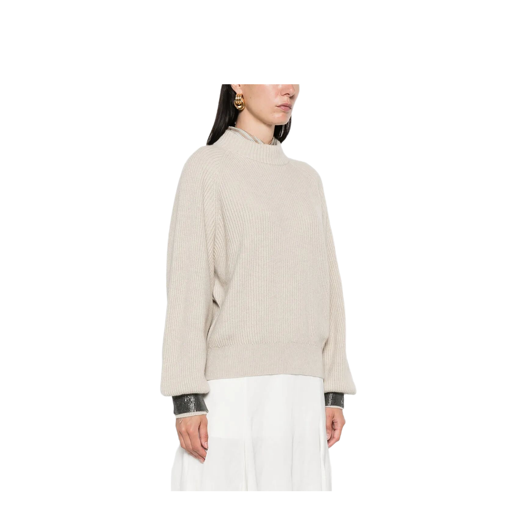 Ribbed Sweater with Jewel Cuffs - Image 5