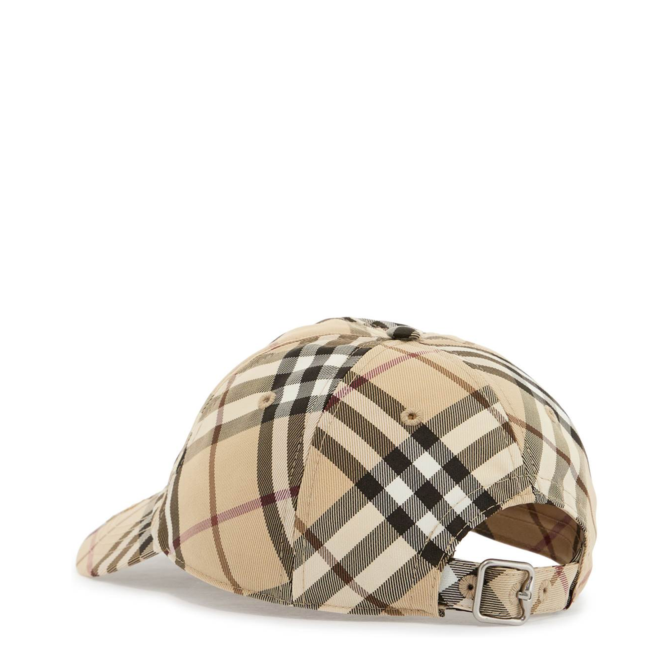 Check Fabric Cap With Visor - Image 1