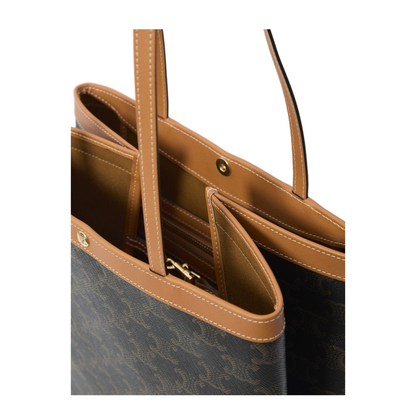 Flat Triomphe Canvas Medium Tote In Multi - Image 3