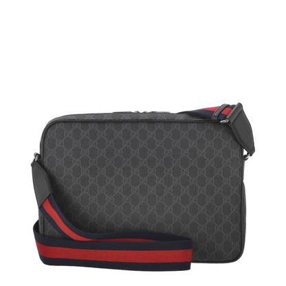 Ophidia Small Canvas Crossbody Bag - Gray - Image 4