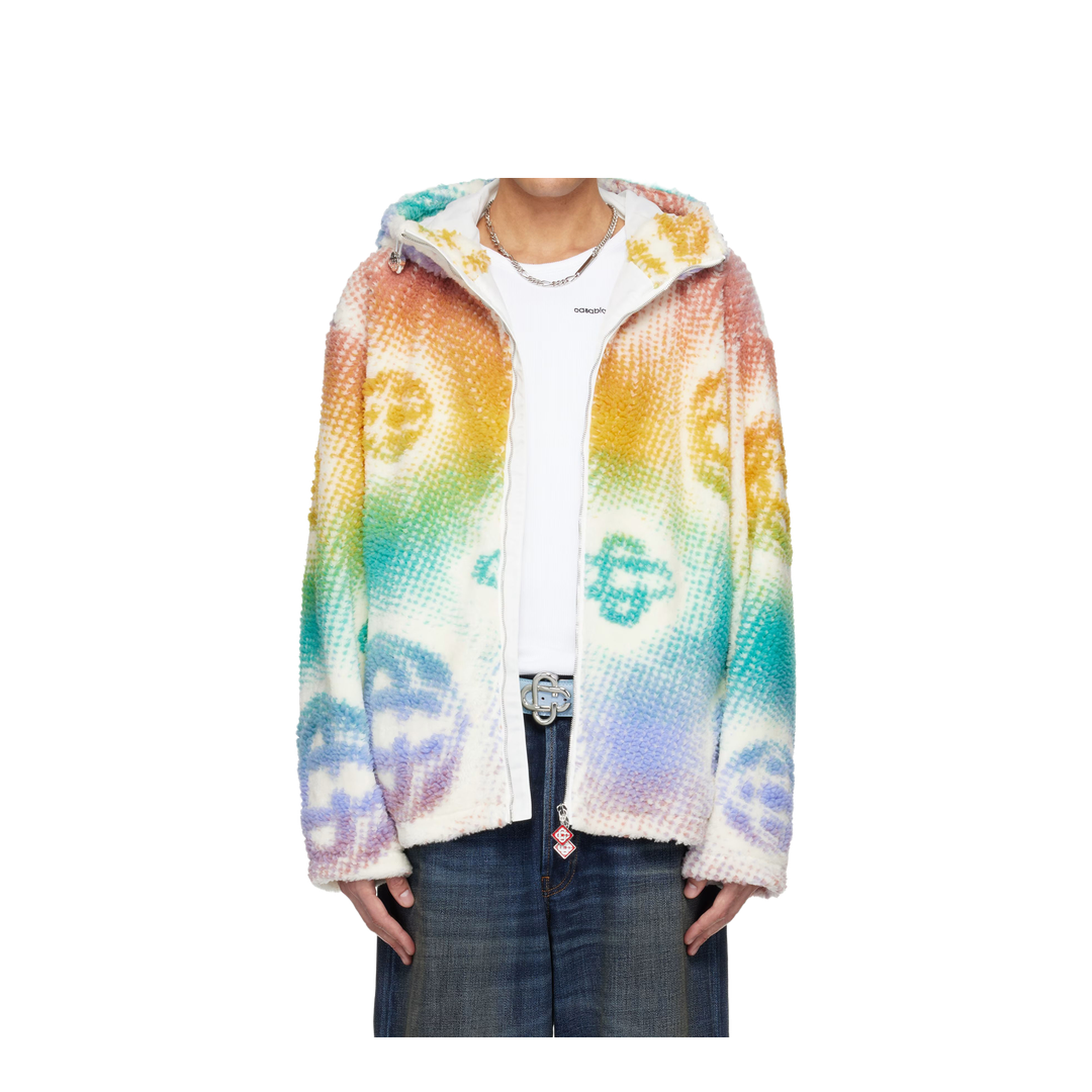 Halftone Monogram Fleece Jacket - Image 1