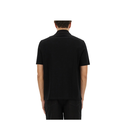 Cotton Polo with Patch Cotton Black - Image 3