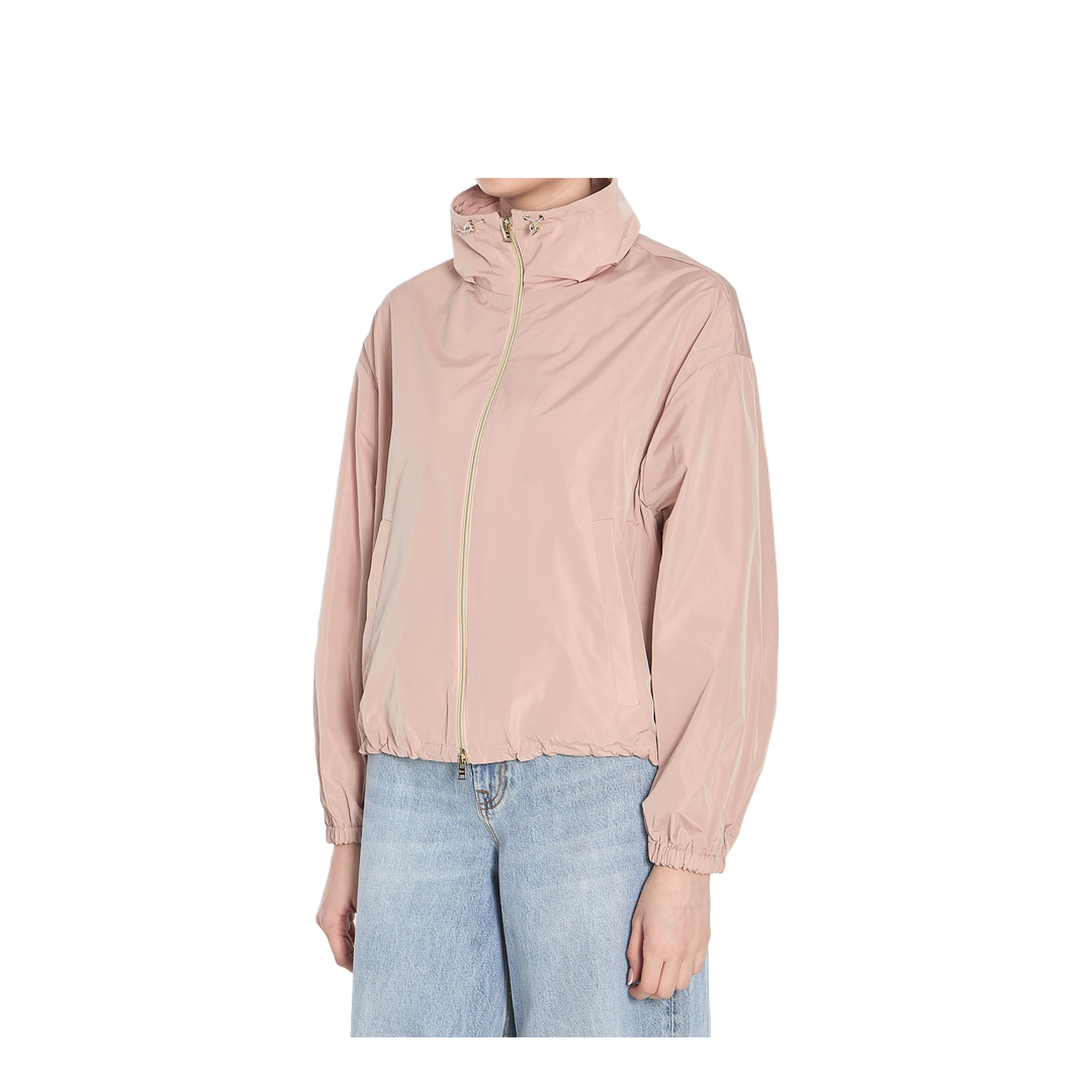 Short Pink Techno Taffeta Jacket - Image 2