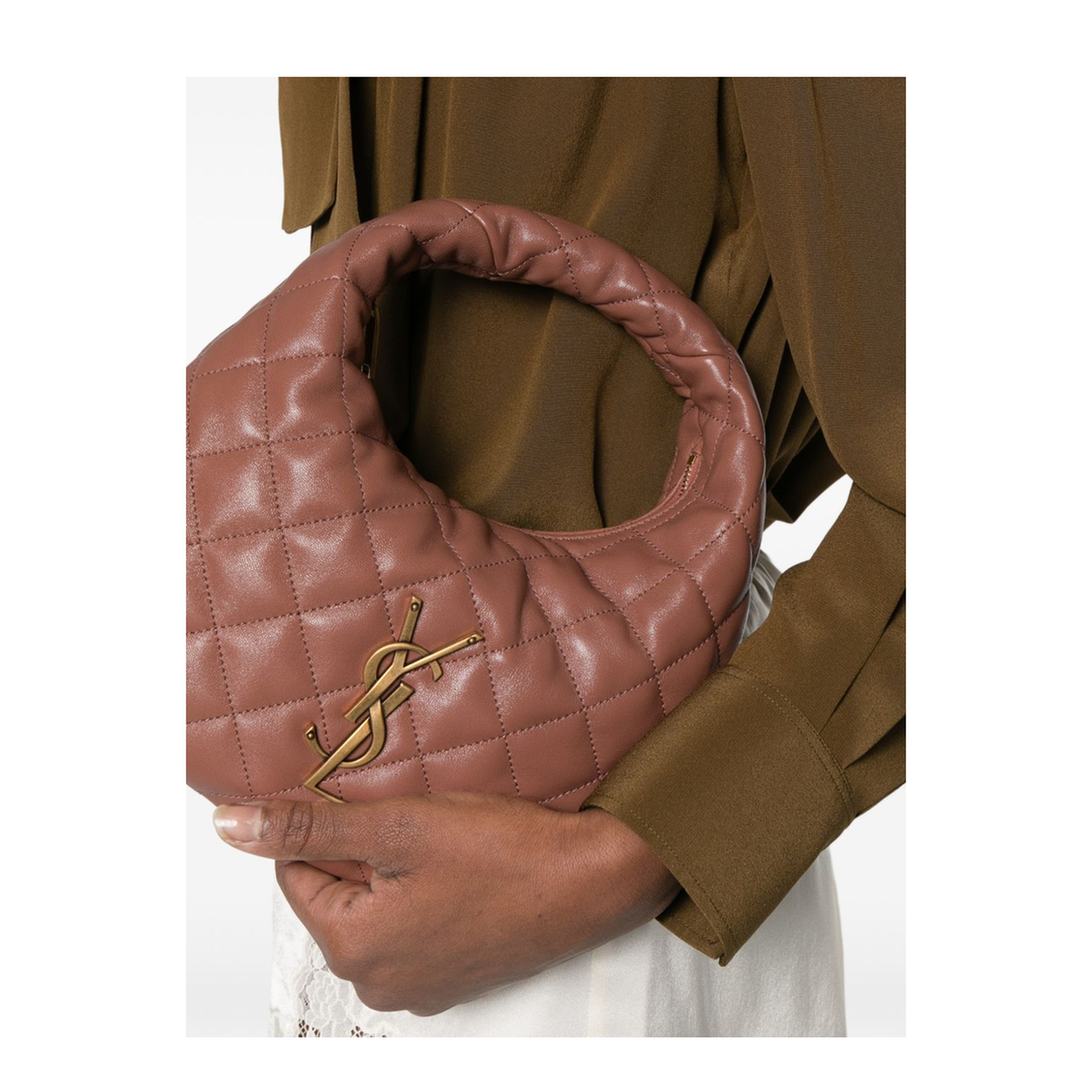 Icarino Quilted Nappa Handbag - Hortensia - Image 5