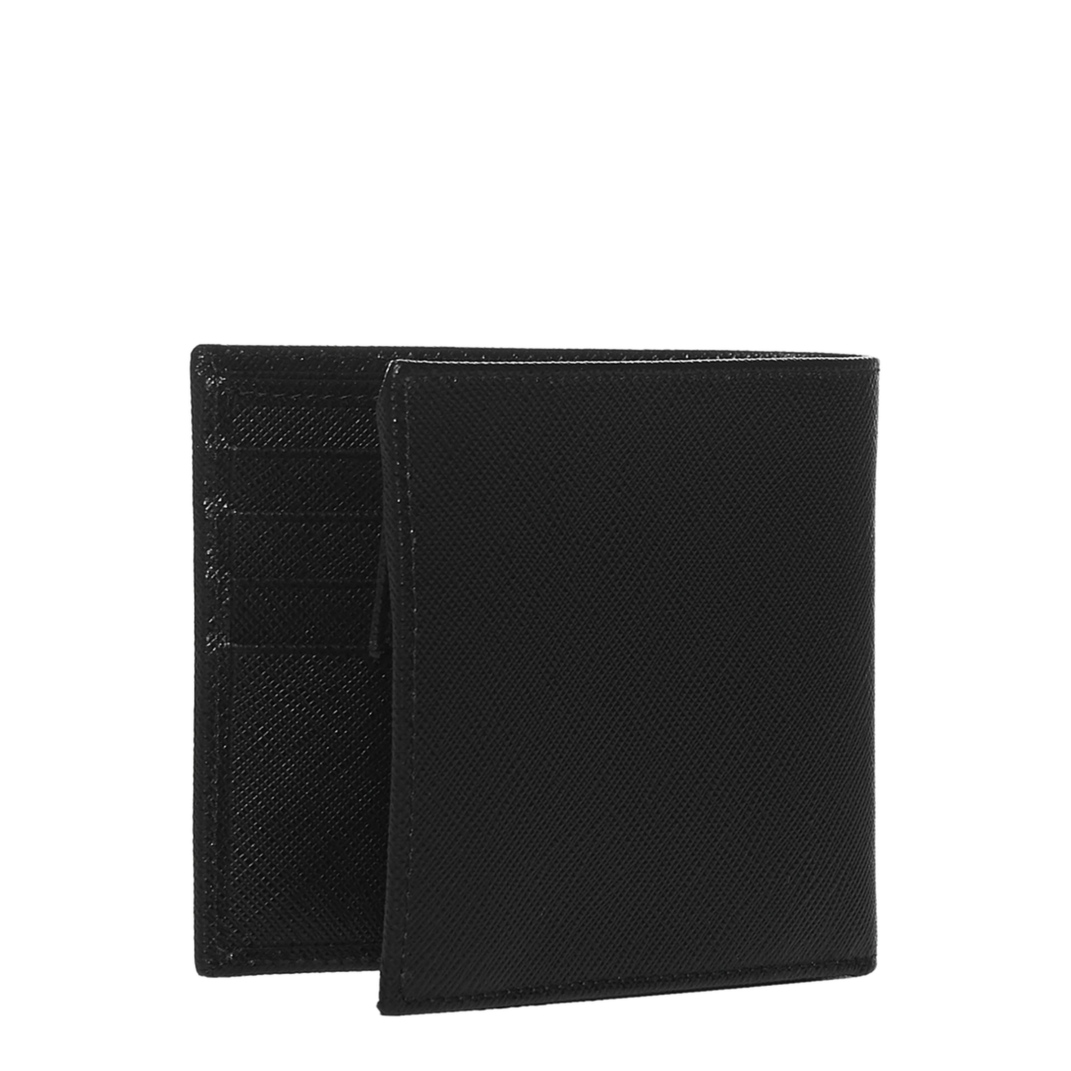 Saffiano Leather Wallet with Coin Purse - Nero (Black) - Image 3