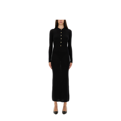 Fitted Long Dress Black - Image 1