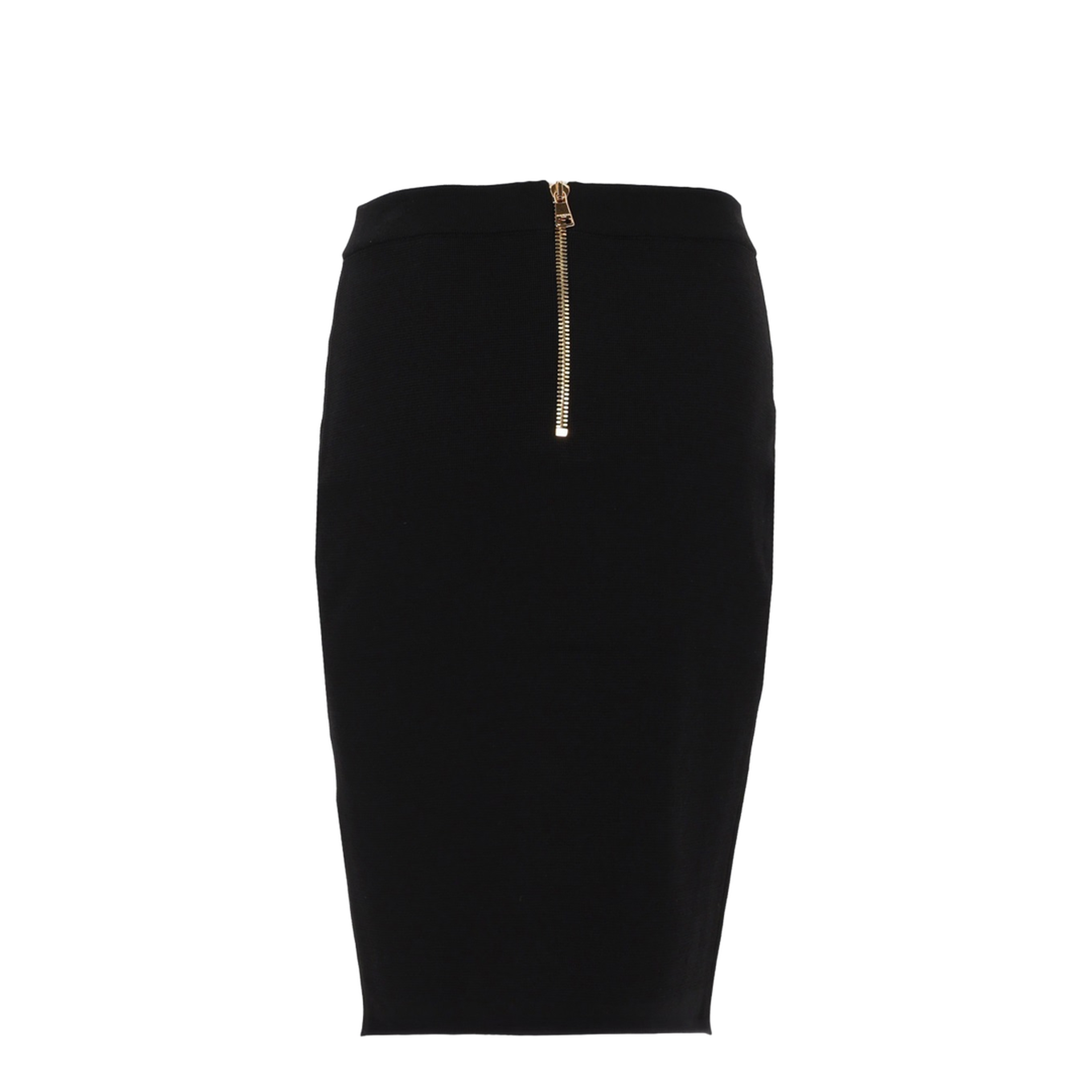 Black Tweed Pencil Skirt - Image 3