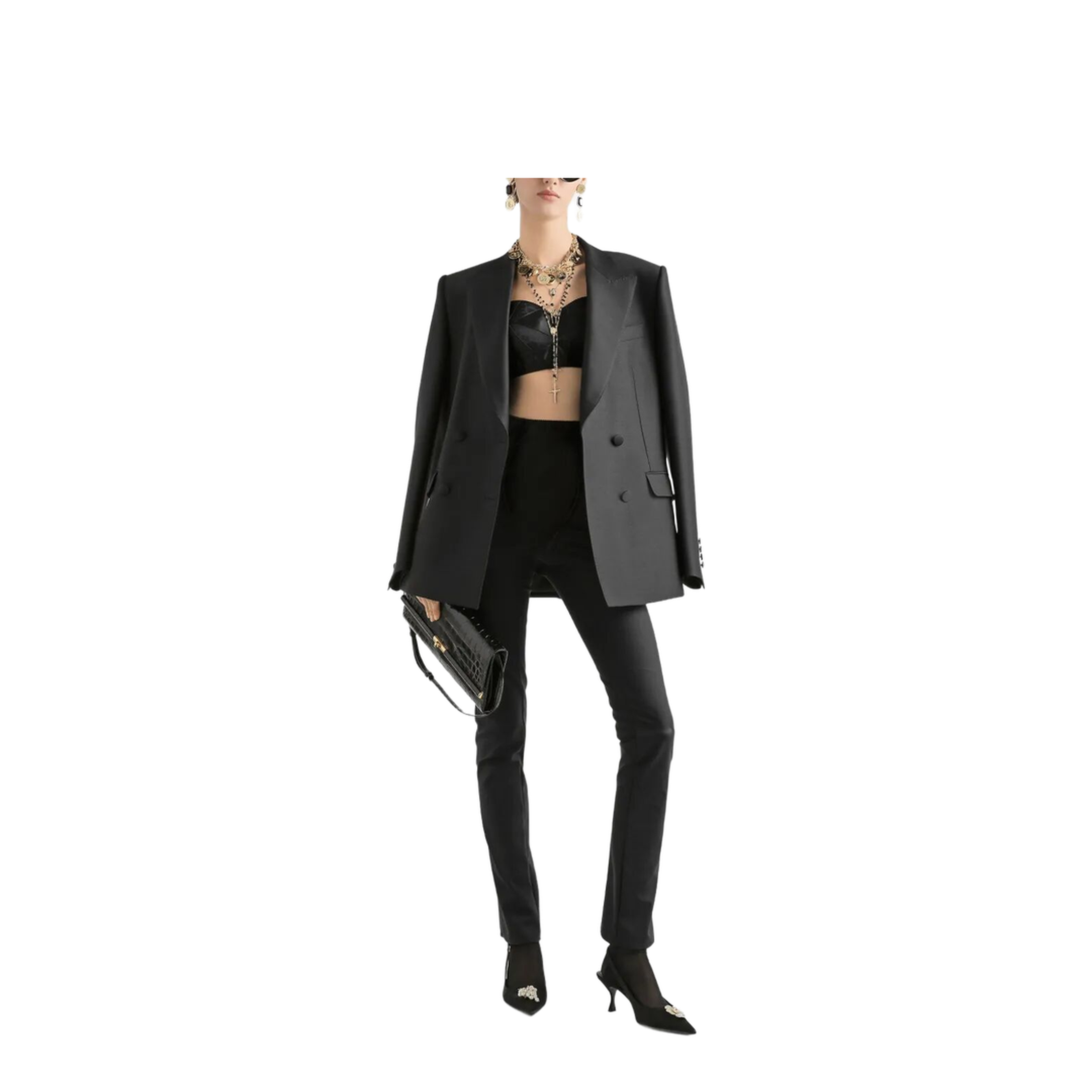 Double-Breasted Jacket in Faille - Image 2