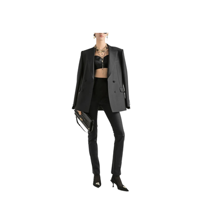 Double-Breasted Jacket in Faille - Image 2