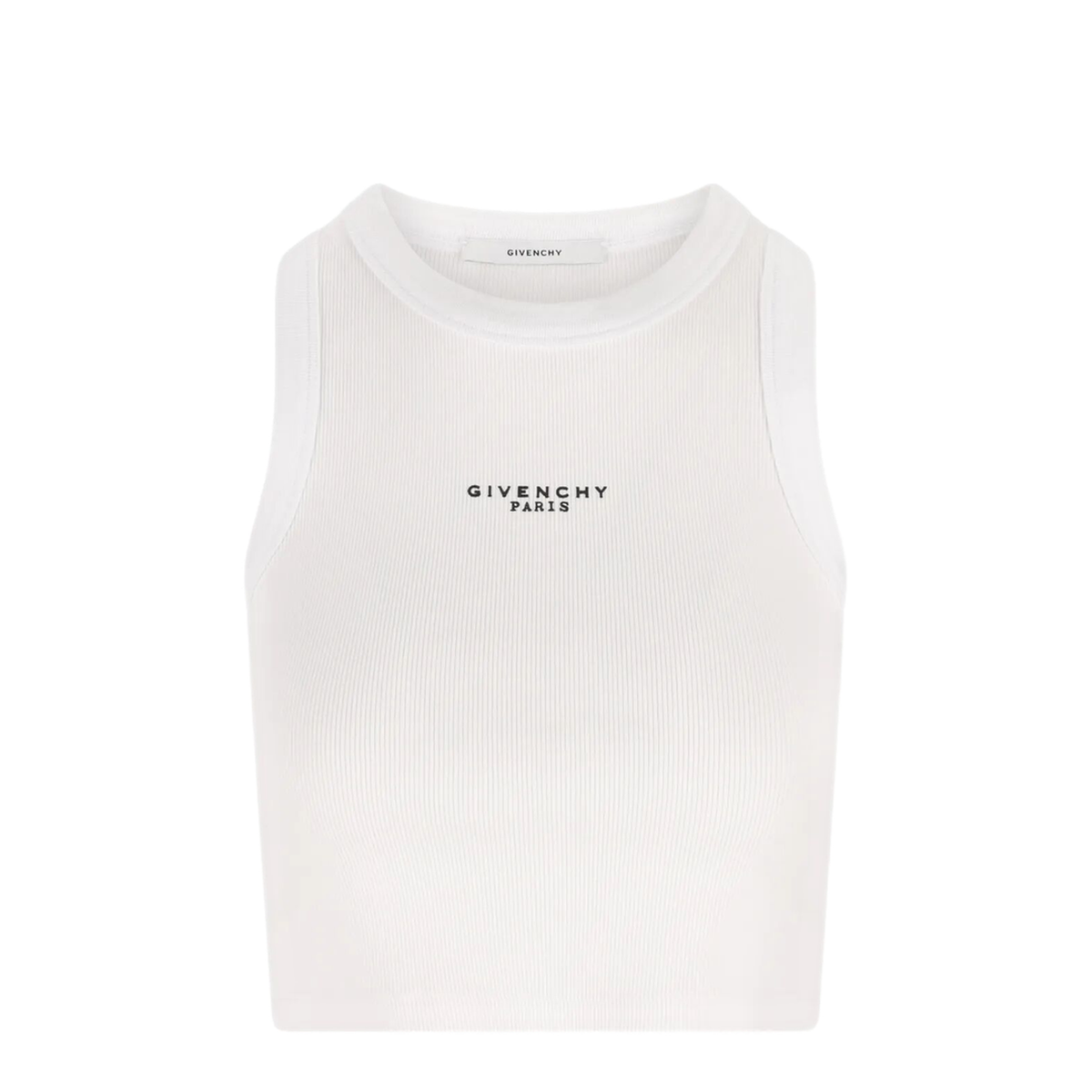 Cropped Tank Top With Logo - Image 1